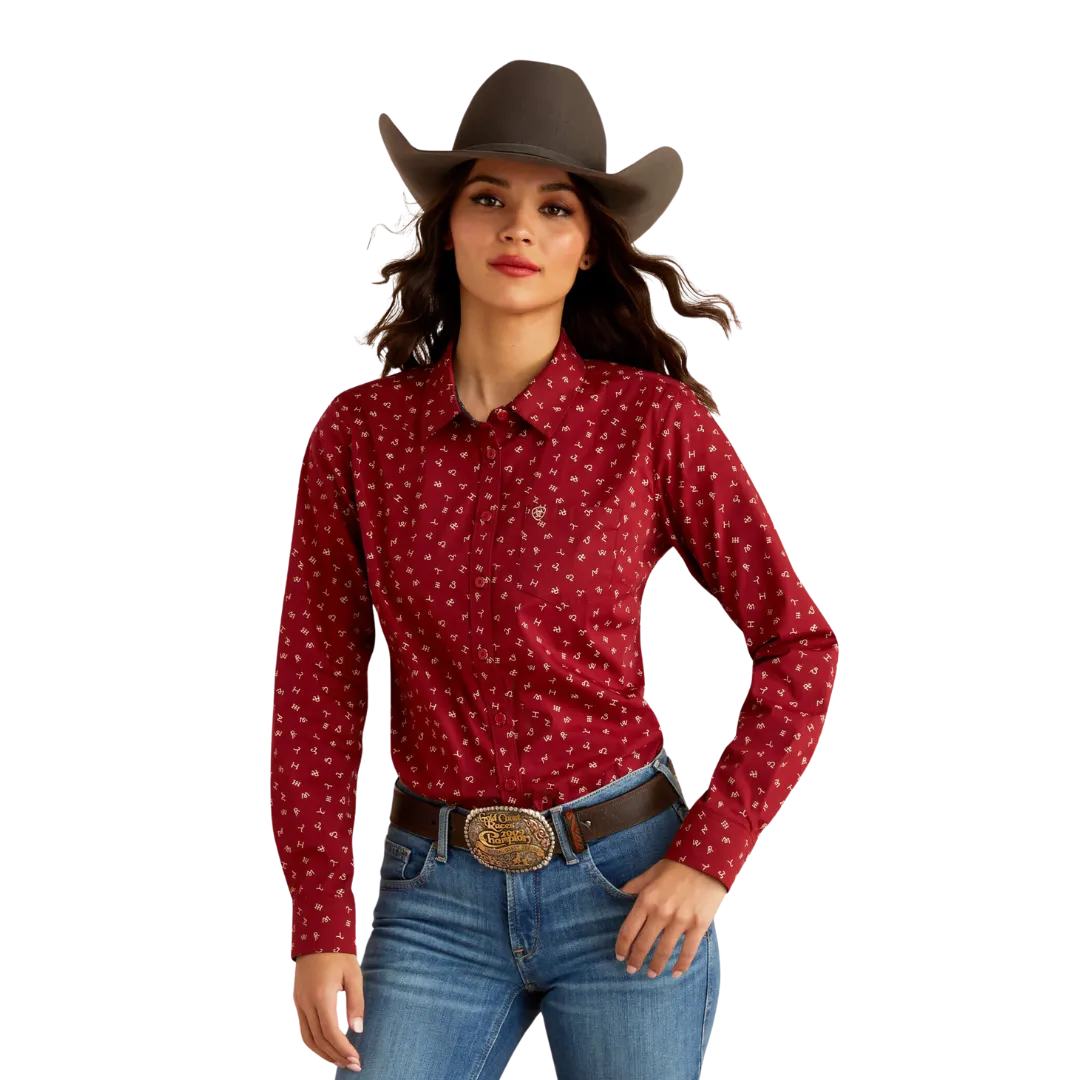 Ariat Women's Kirby Stretch Cattle Brand Shirt