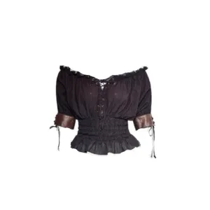 Black Peasant Blouse