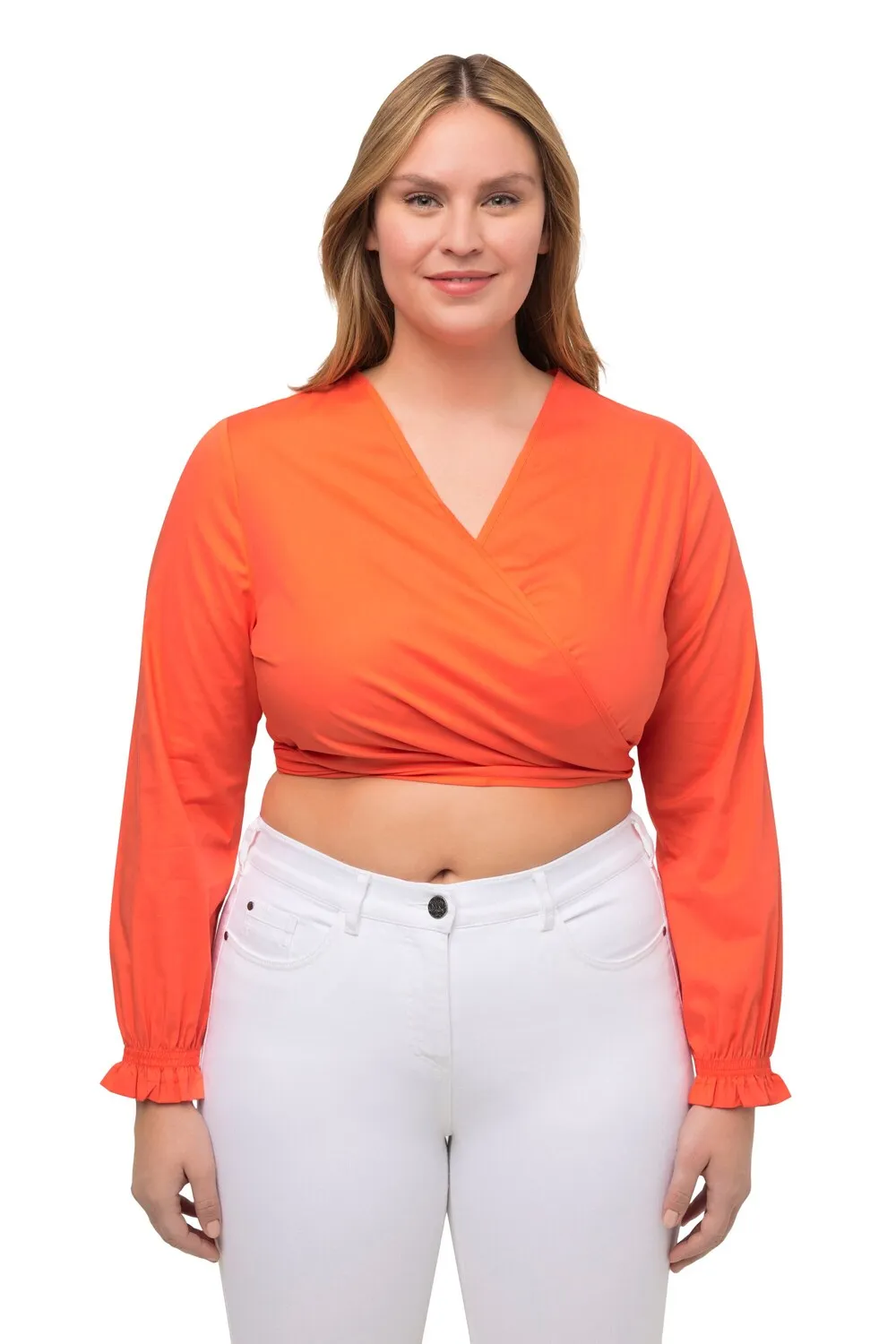 Blouse Ulla Popken, dark orange