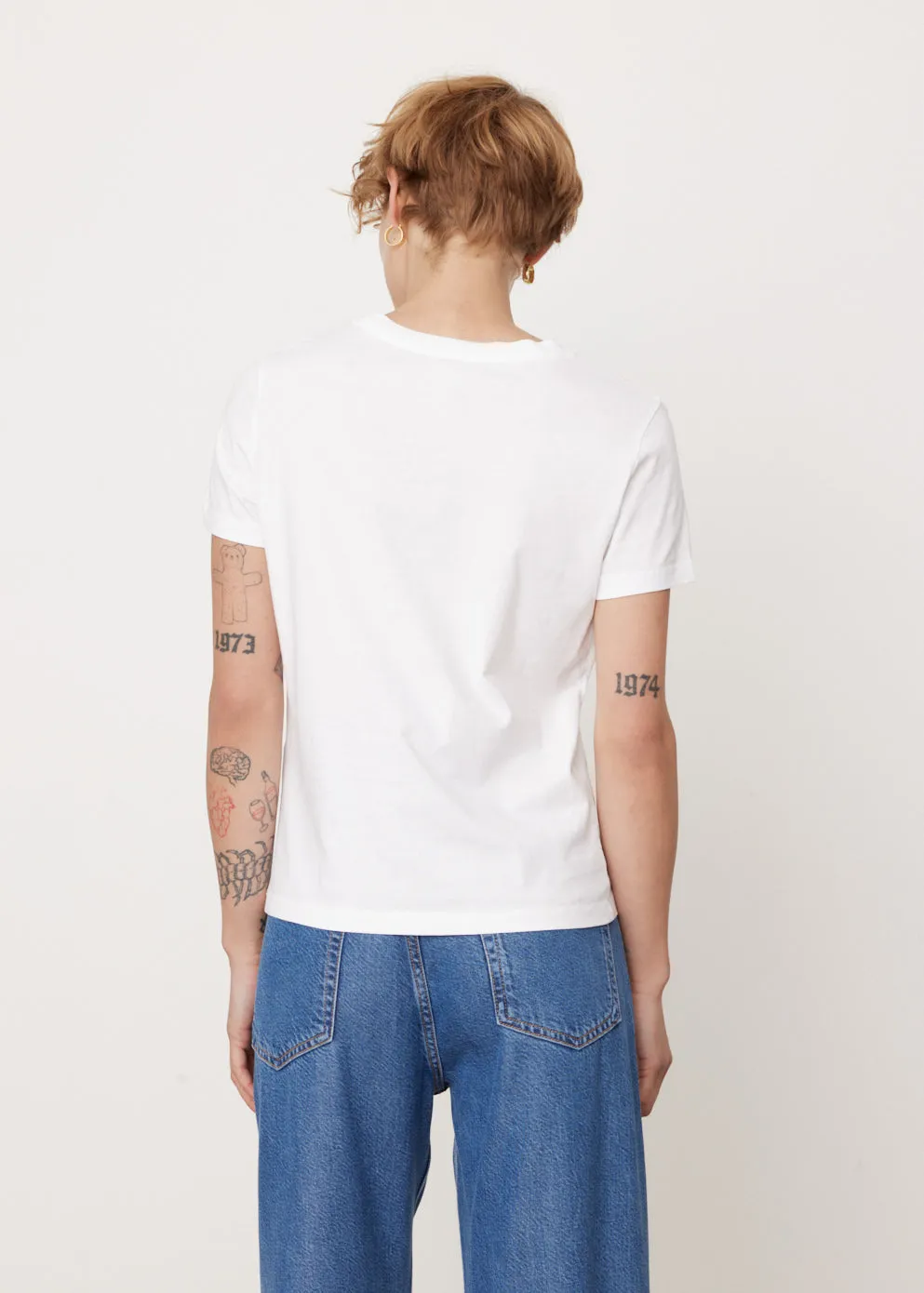 Boke Flower Crest Embroidered T-Shirt