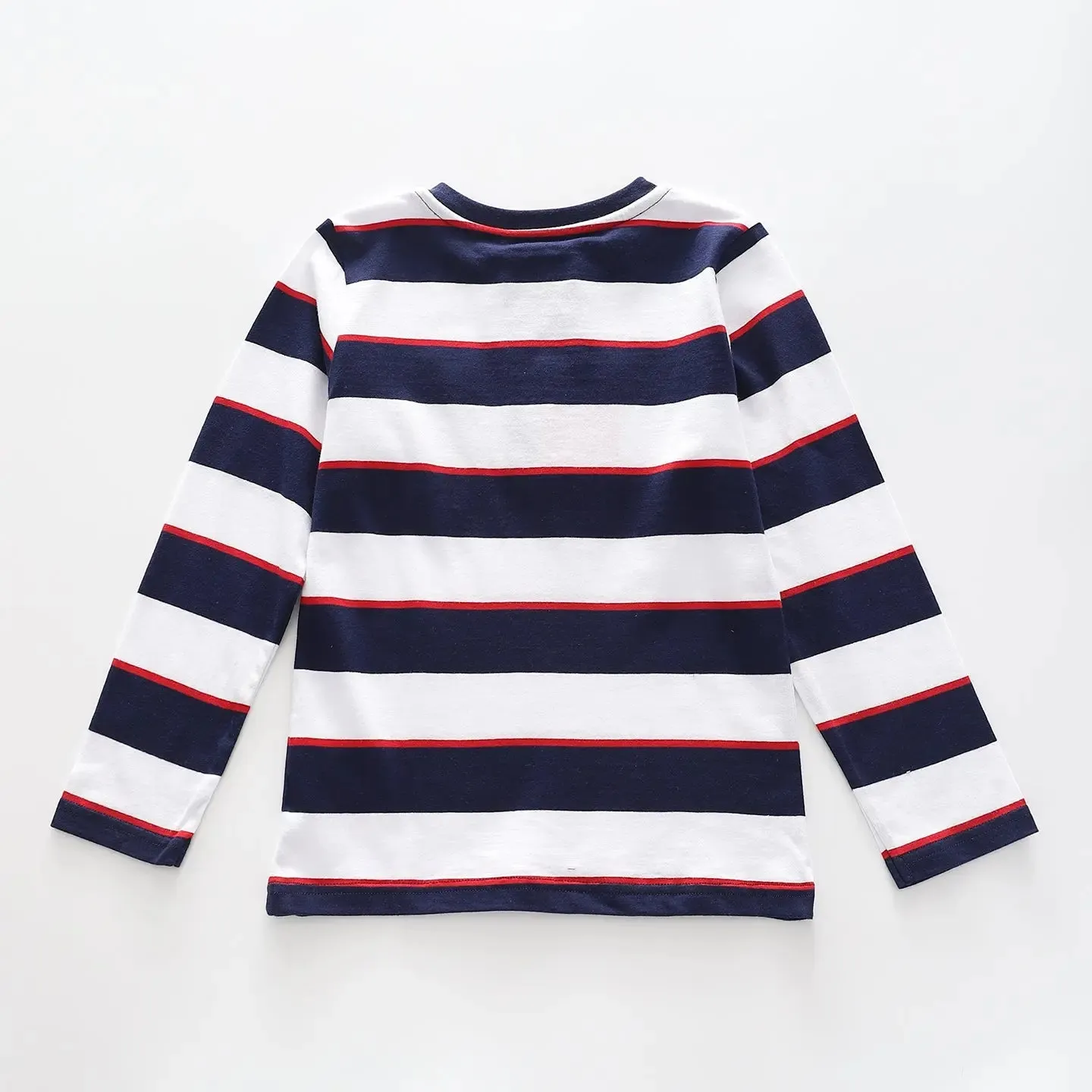 Boys' Blue Stripe Henley Top