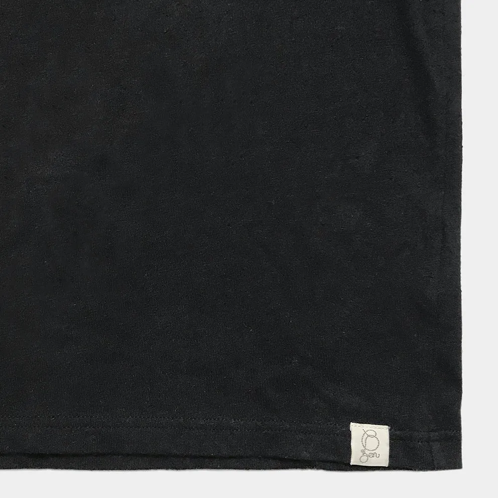 BZEN M.3089-EARL 1 REGULAR FIT LONG SLEEVE 1 BUTTON HENLEY JERSEY-180GSM-E0 BLACK