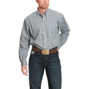 Cinch Men's Dark Steel Blue Geo Western Shirt