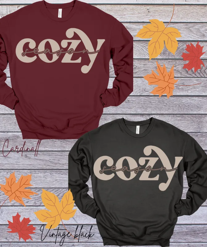 Cozy Season Bella Canvas Fleece Raglan Sweatshirt