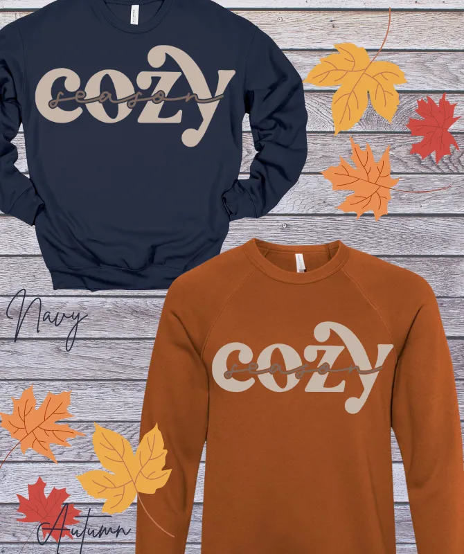 Cozy Season Bella Canvas Fleece Raglan Sweatshirt