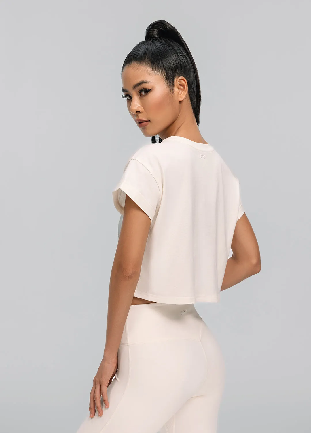 Cropped Cotton T-Shirt