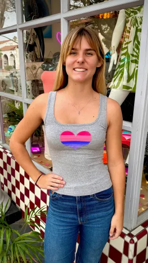 Heart Tank - Light Grey Classic Fit