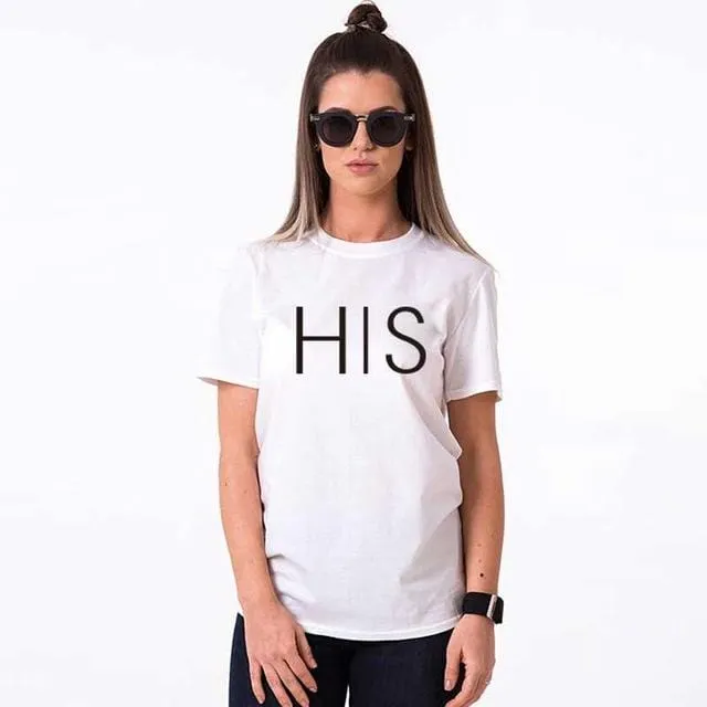His and hers matching shirts for couples