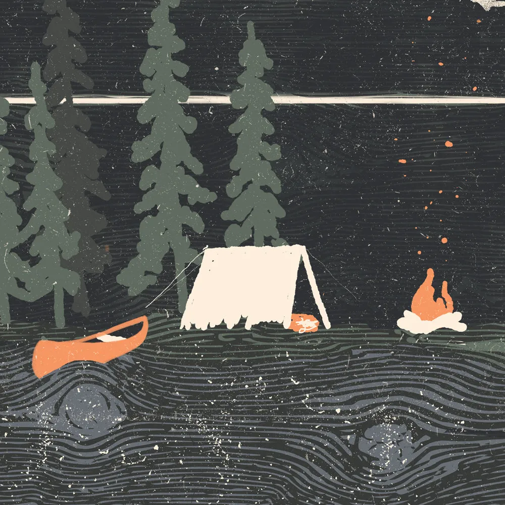 I Wish I Was Camping Fleece Blanket