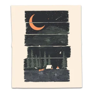 I Wish I Was Camping Fleece Blanket