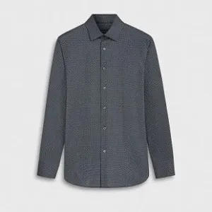 James Polka Dot OoohCotton Shirt in Navy by Bugatchi