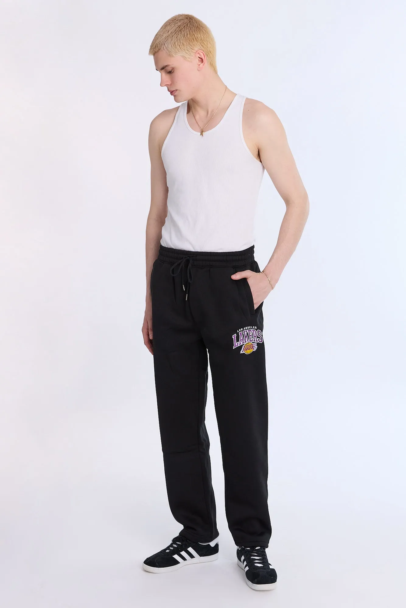 Los Angeles Lakers Graphic Straight Leg Sweatpants