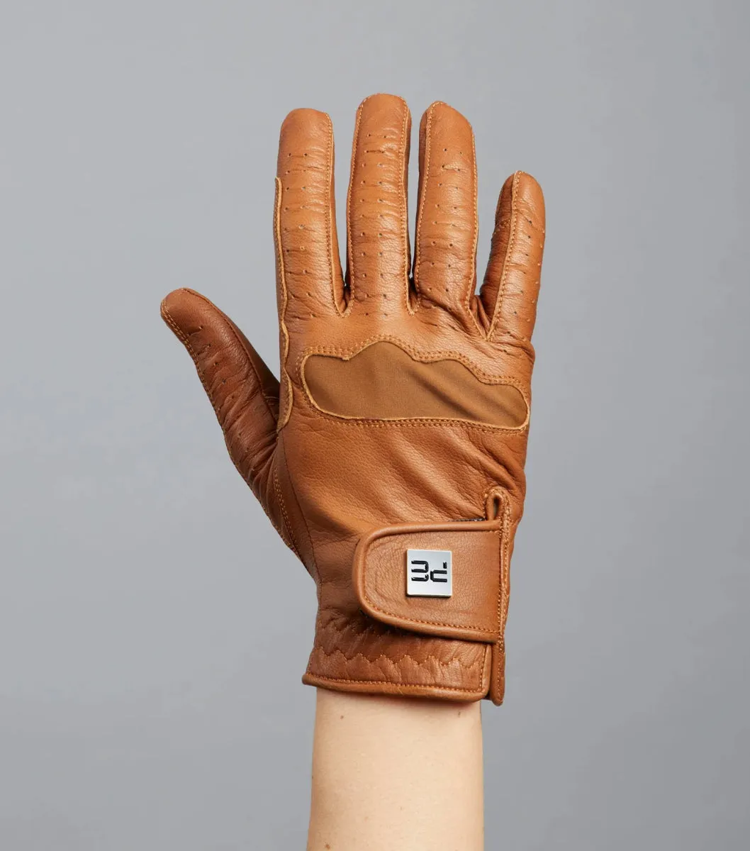 Mizar Ladies Leather Riding Gloves (Tan)
