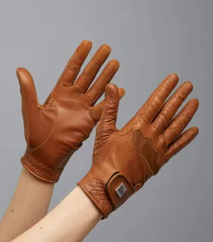 Mizar Ladies Leather Riding Gloves (Tan)