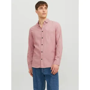 Pink Melange Button Down Shirt