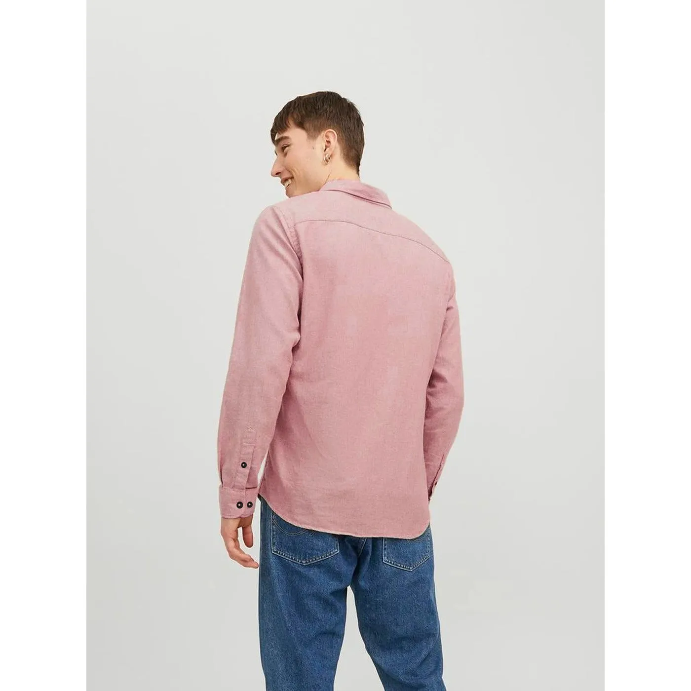 Pink Melange Button Down Shirt