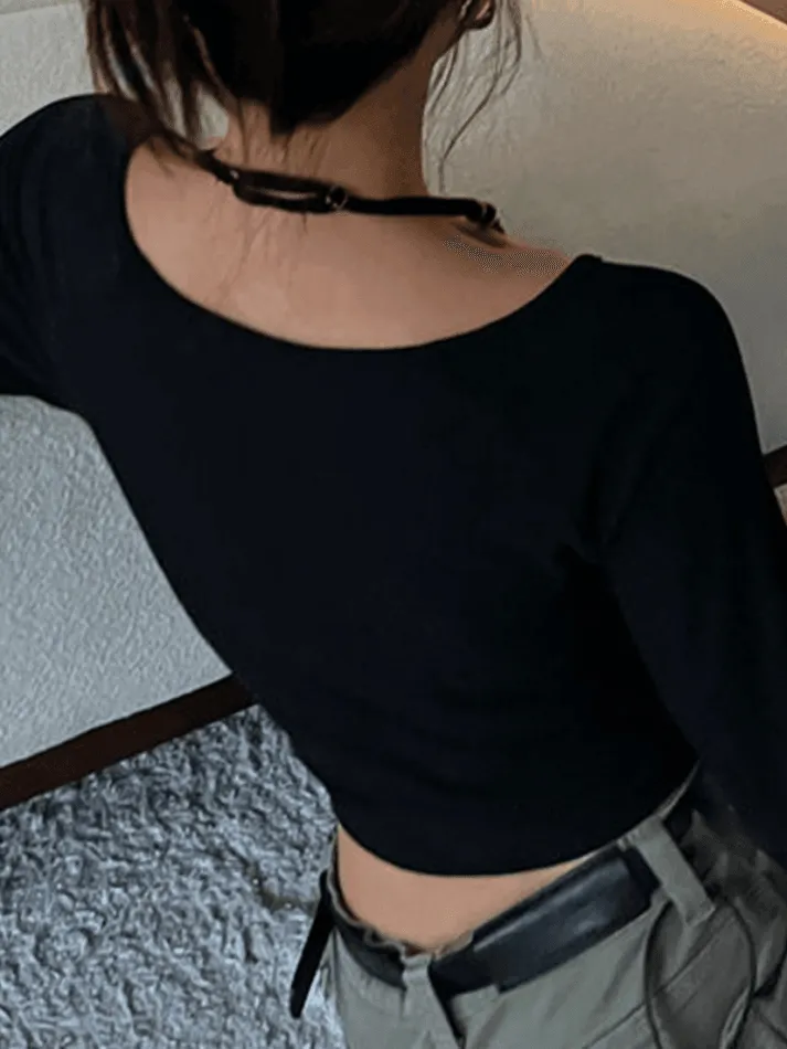 Print Halter Slim Knit Top