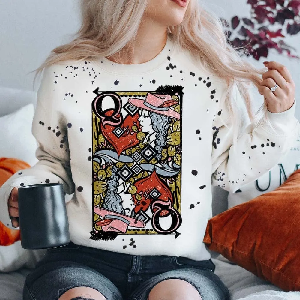 Queen of Hearts Sweatshirt or Tee