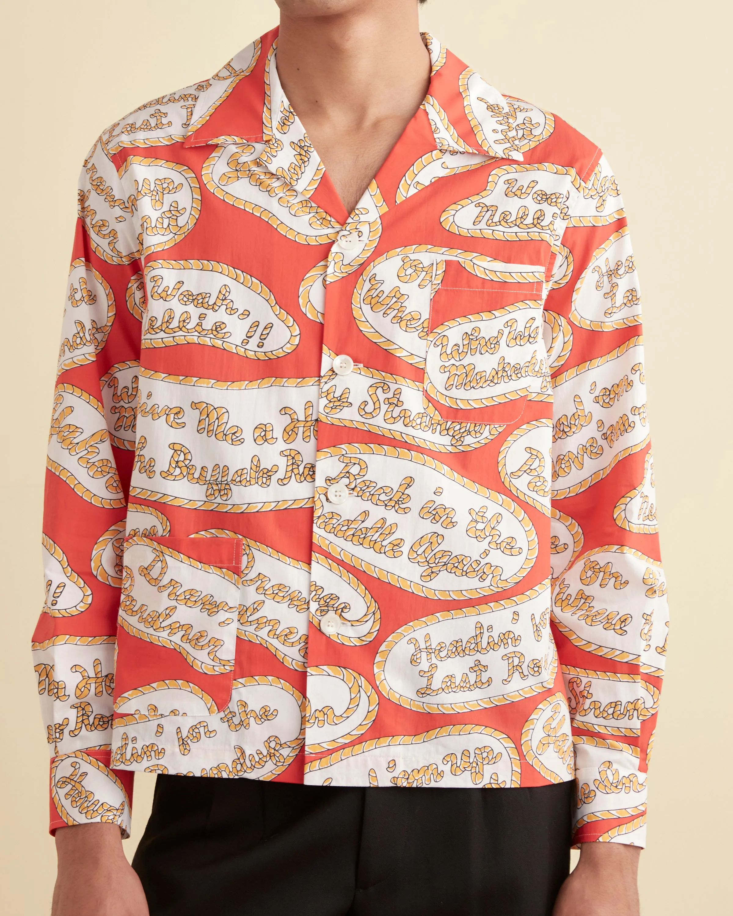 Rodeo Slogans Long Sleeve Shirt