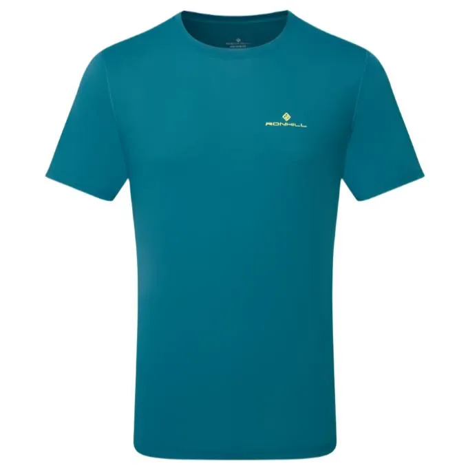 Ronhill Mens Tee Core S/S Deep Teal/Acid