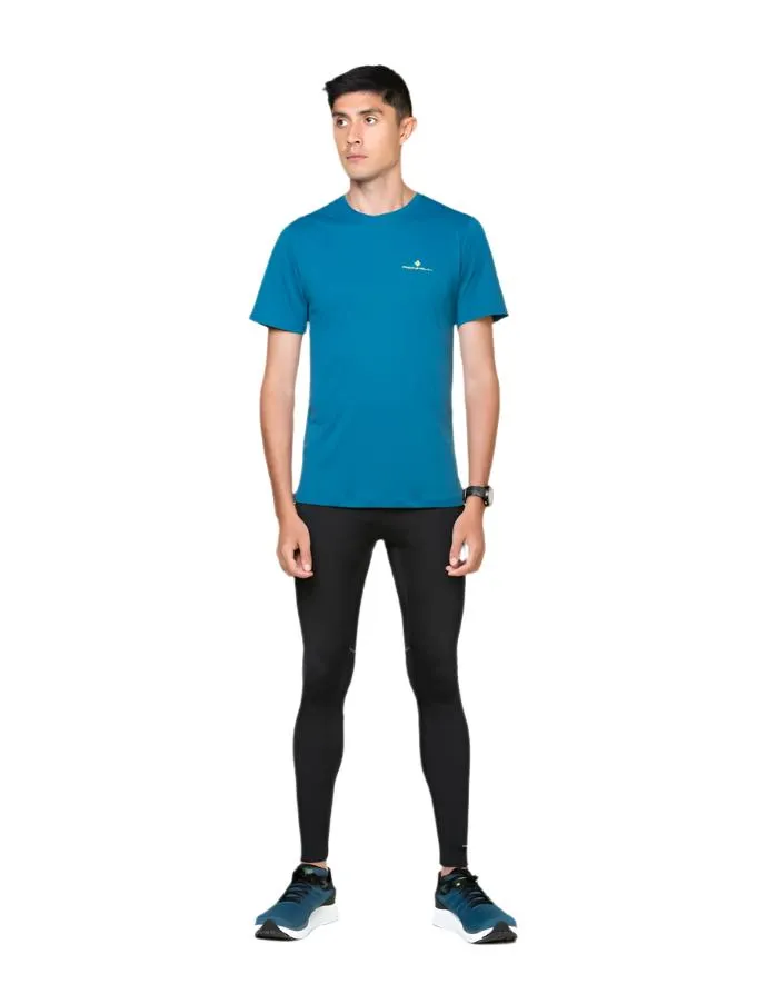 Ronhill Mens Tee Core S/S Deep Teal/Acid