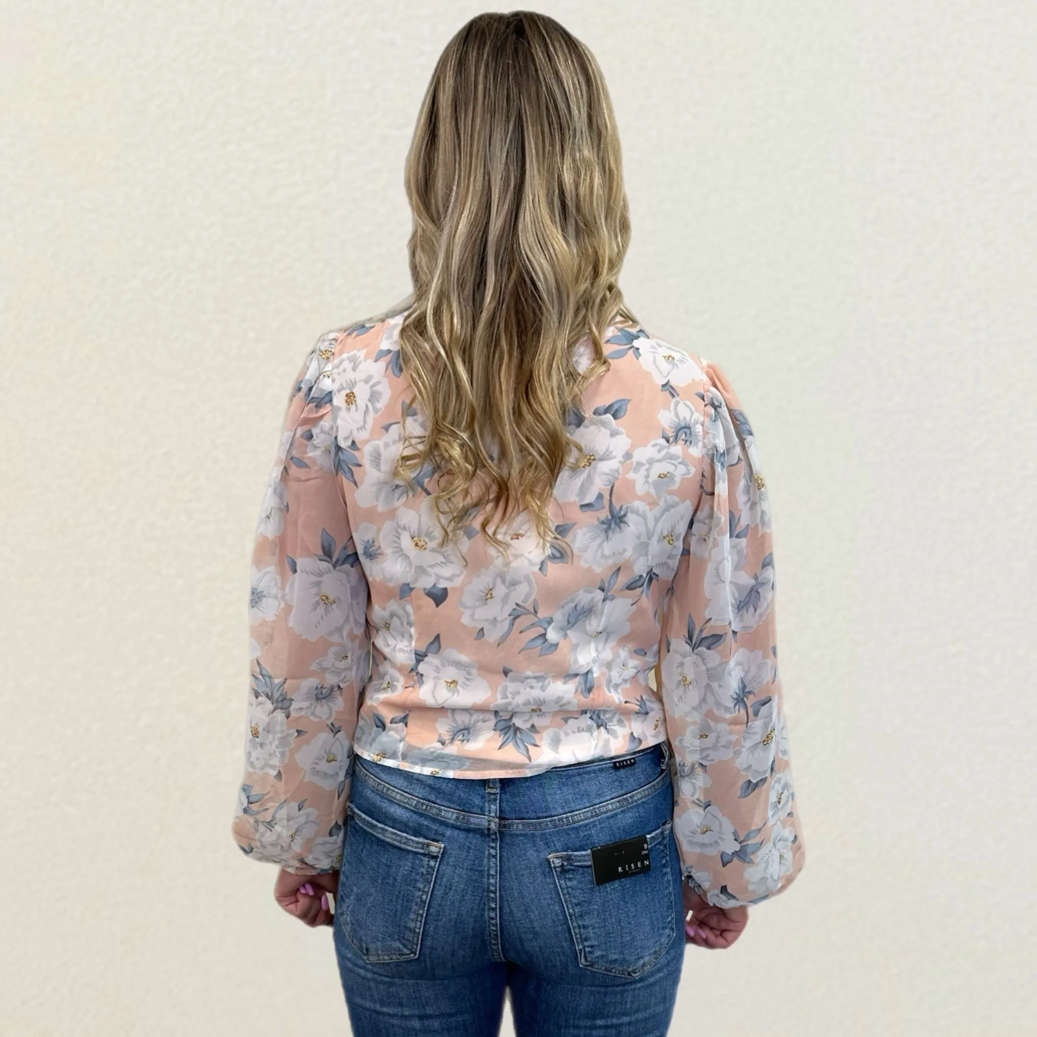 Ruched Floral Blouse