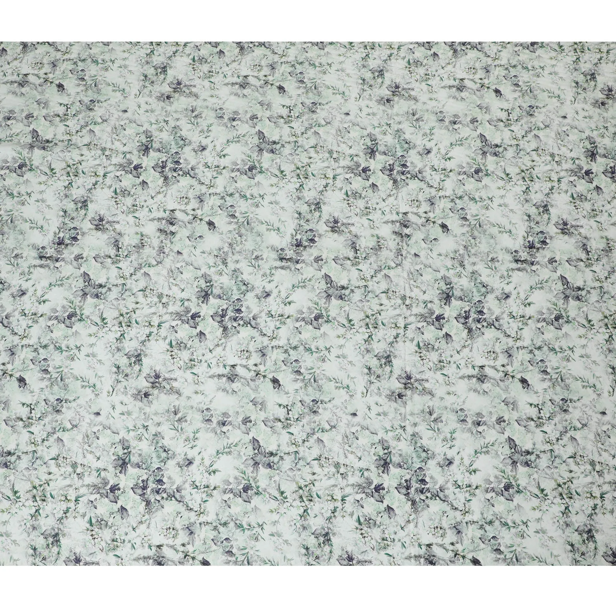Sage Garden Floral Cotton Lawn Fabric - Serene Print, 110cm Wide, Purchase Online-D18007