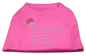 Santa Baby Rhinestone Shirts  Bright Pink XS (8)