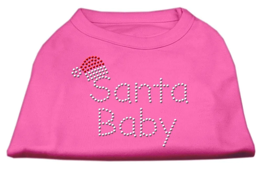 Santa Baby Rhinestone Shirts  Bright Pink XS (8)