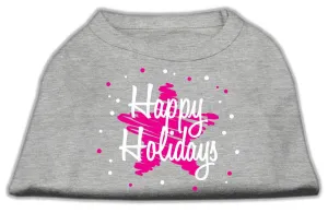 Scribble Happy Holidays Screenprint Shirts Grey XL (16)
