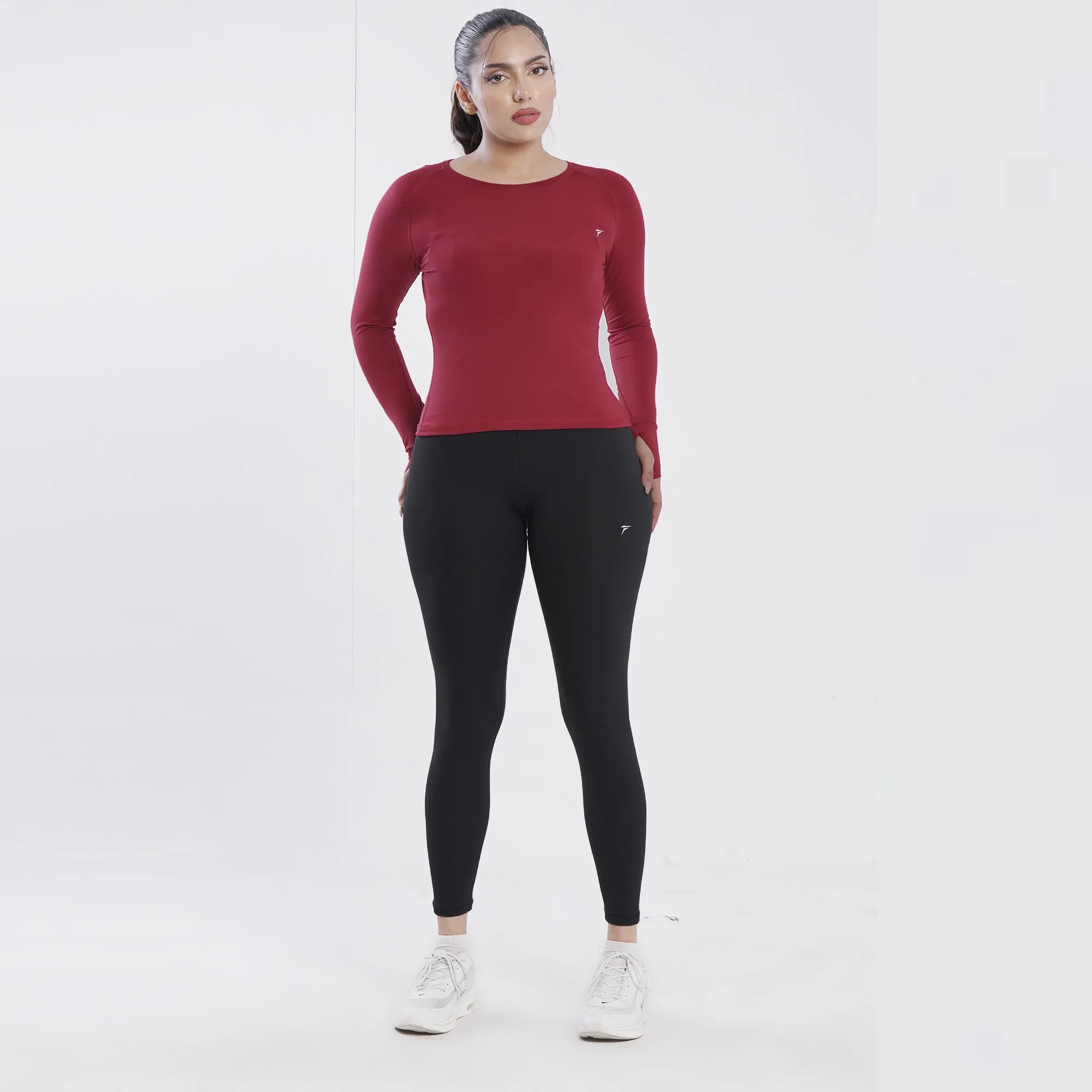 Tf-Premium Light Maroon Women Full Sleeve Performance Tee