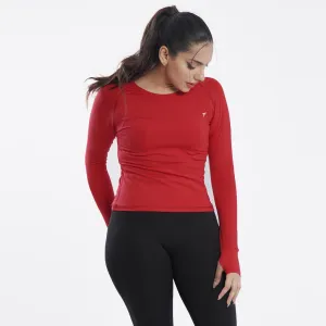 Tf-Premium Red Women Full Sleeve Performance Tee