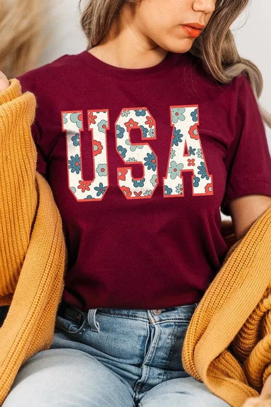 USA 4th Of July America Patriotic Graphic T Shirt