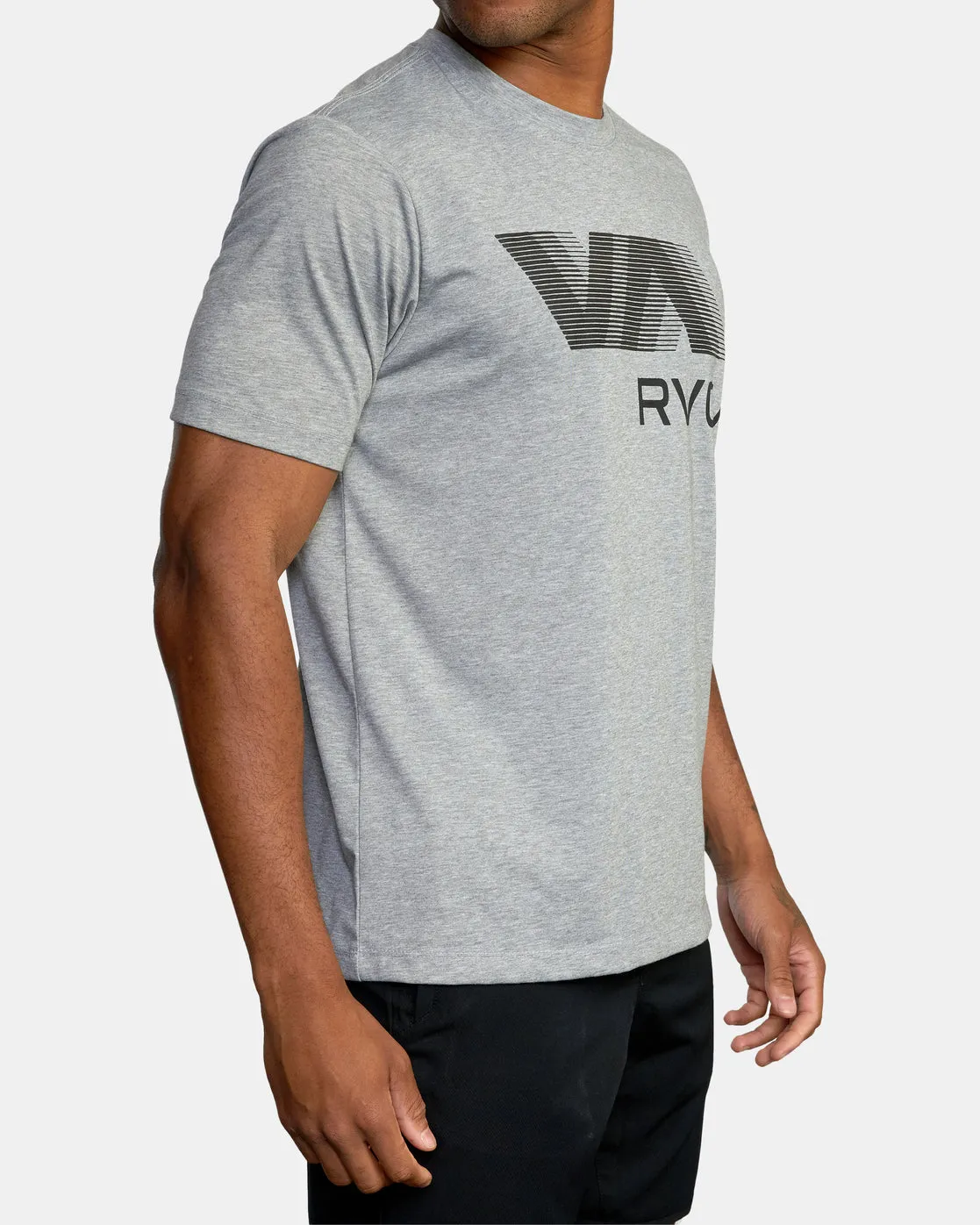 VA RVCA Blur Short Sleeve Performance Tee - Athletic Heather