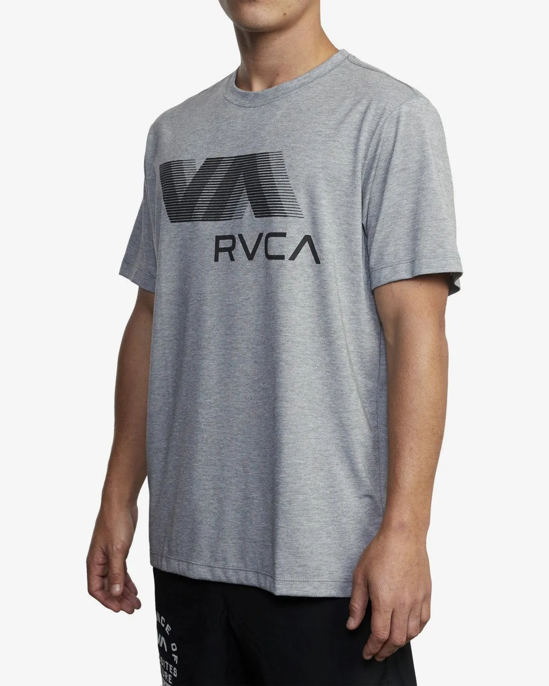 VA RVCA Blur Short Sleeve Performance Tee - Athletic Heather