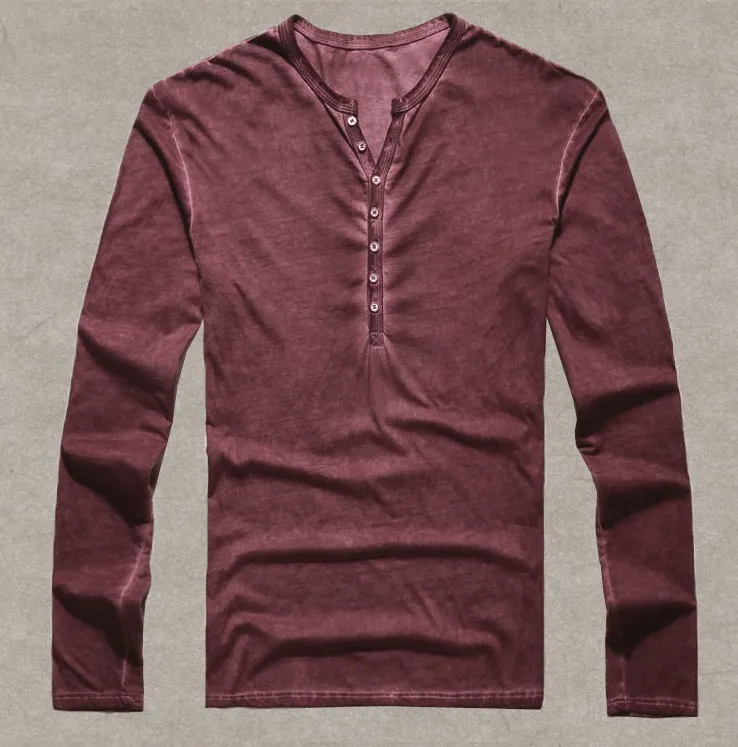 West Louis Designer Cotton Vintage Henry T Shirts