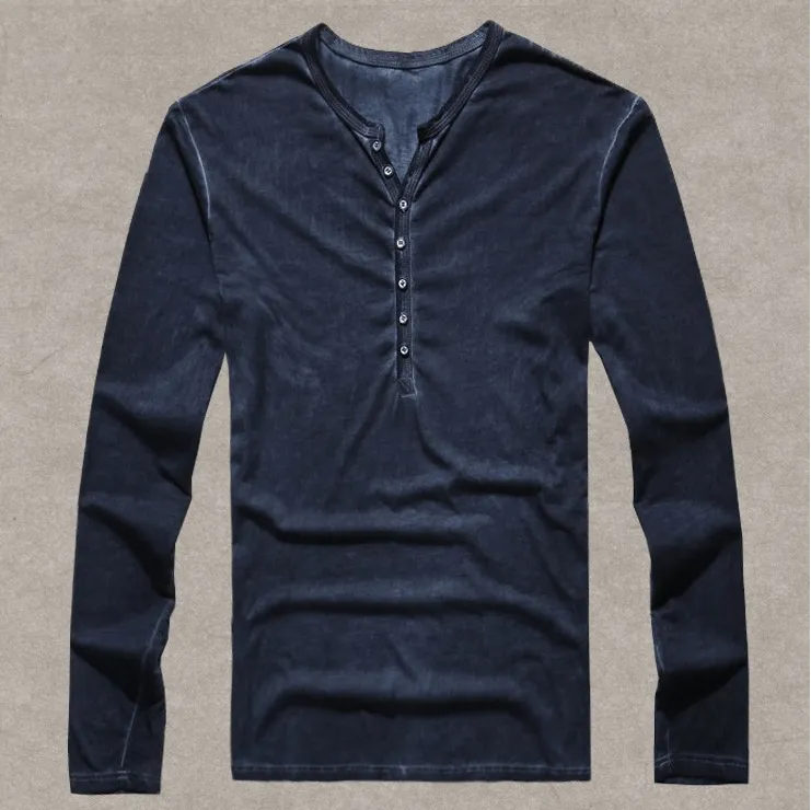 West Louis Designer Cotton Vintage Henry T Shirts