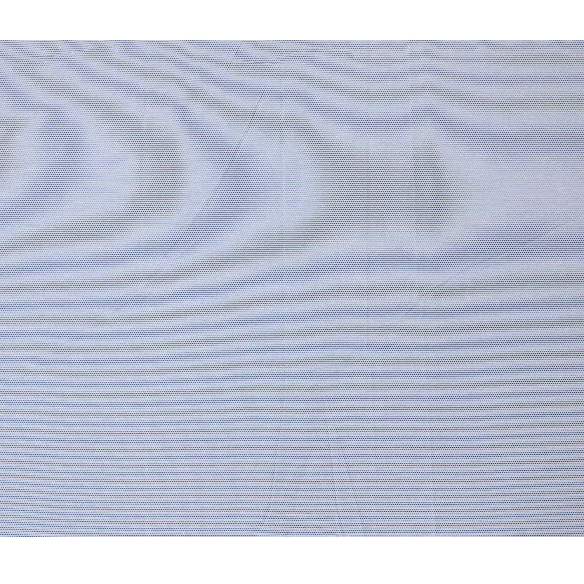 White & Navy Micro Dotted Striped 100% Cotton Shirting Fabric, 150 cm Width, Made in Swiss-D20515