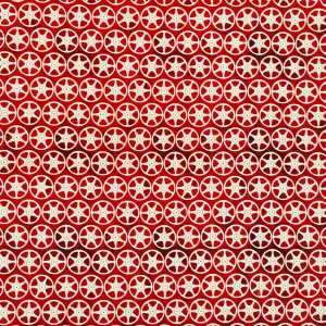 Wilmington Prints Date Night Cream Gear on Red Cotton Prints