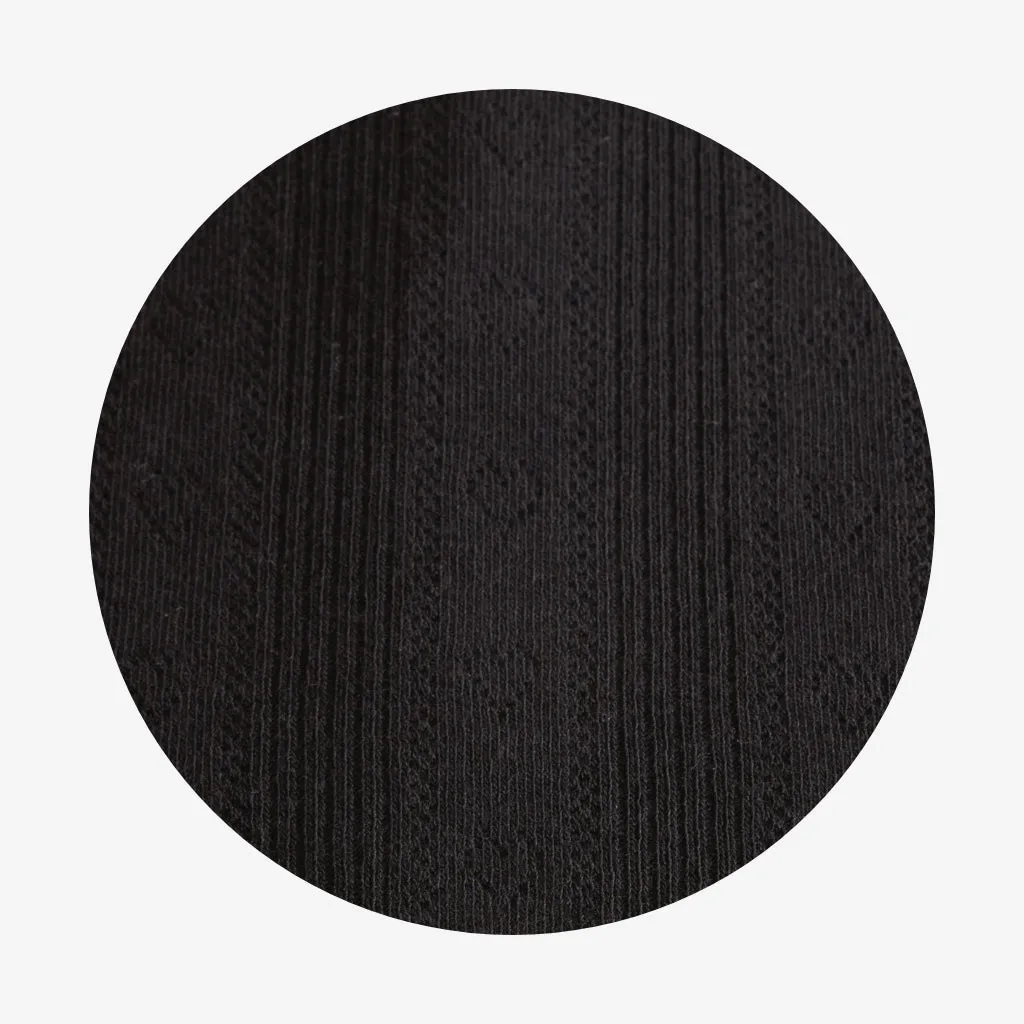 Women's Black Pointelle Leggings