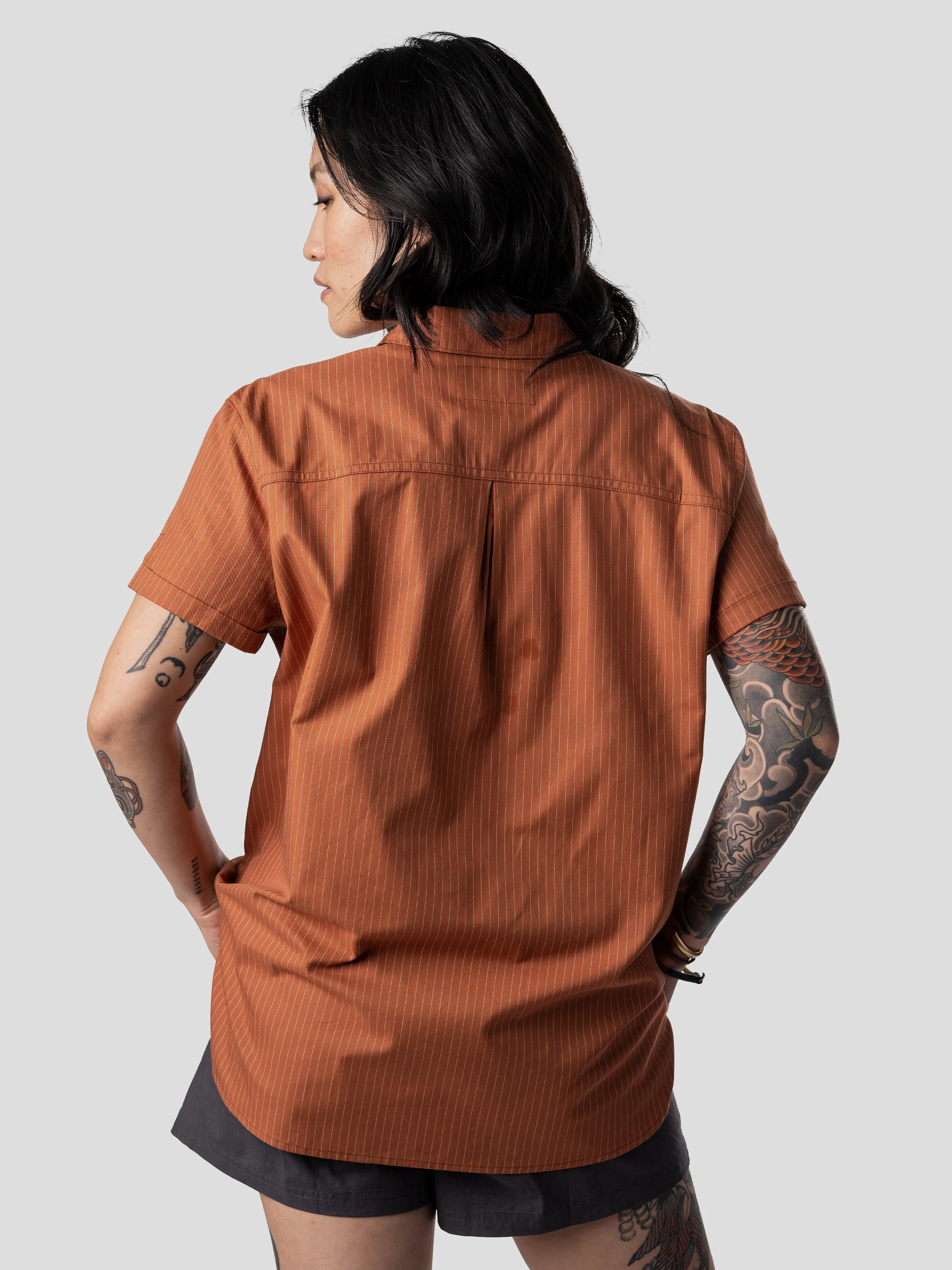 W's Creekside Shirt - Clay Pinstripe