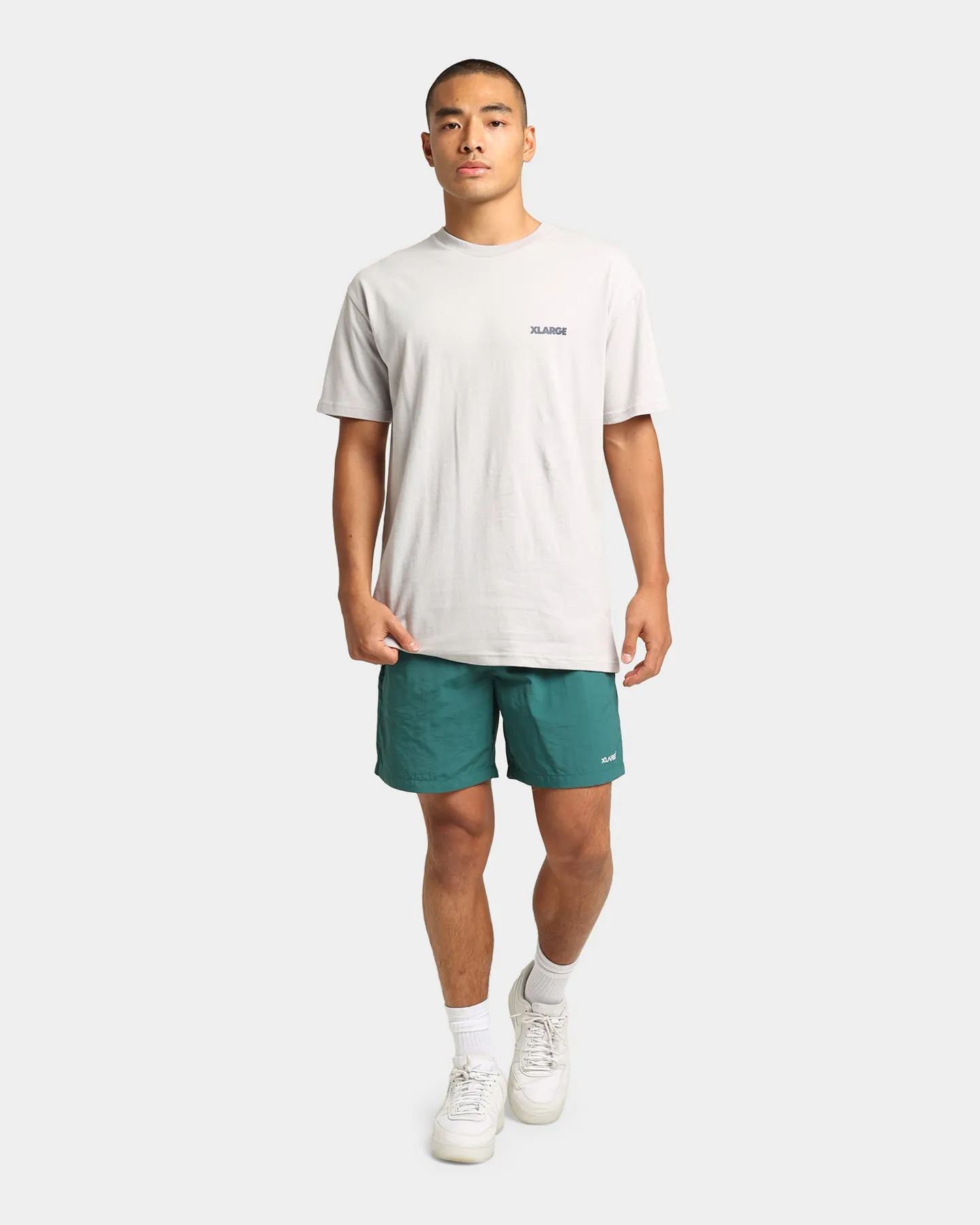 XLARGE 91 Text T-Shirt Grey/Navy